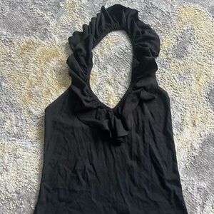 Wilfred Black Ruffled Blouse